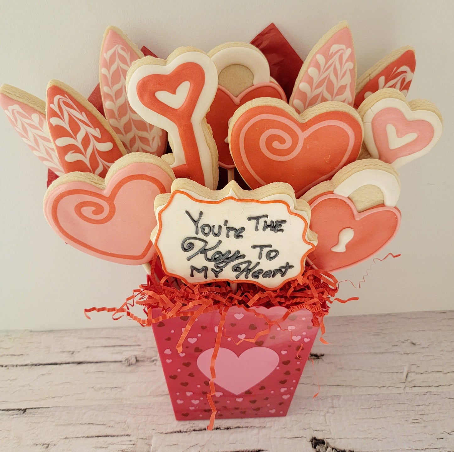 You're the Key to My Heart Cookie Bouquet | Extravagant Cookies - Shop in Canada | Winnipeg's Premier Cookie Boutique | Heart-Shaped Cookie Arrangement | Gourmet Cookies for Every Occasion | Unique Cookie Gifts Online | Cookie Delivery in Winnipeg | Canadian Cookie Shop | Handcrafted Cookies Made with Love | Delicious Treats for Special Moments | Artisanal Cookie Creations | Satisfy Your Sweet Cravings with Extravagant Cookies