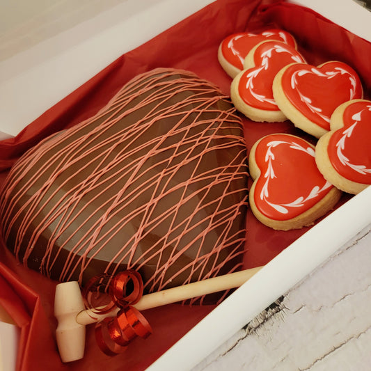 Indulge in Chocolate Smashable Heart Sugar Cookies from Extravagant Cookies, Canada's premier cookie shop, delivering sweetness to Winnipeg and beyond. | Irresistible Chocolate Smashable Heart Cookies | Extravagant Cookies: Winnipeg's Cookie Haven | Heart-Shaped Treats for Every Occasion | Tempting Chocolate Delights from Canada's Finest Bakery | Satisfy Your Sweet Cravings with Extravagant Cookies | Deliciously Crafted Chocolate Hearts from Winnipeg's Favorite Bakery