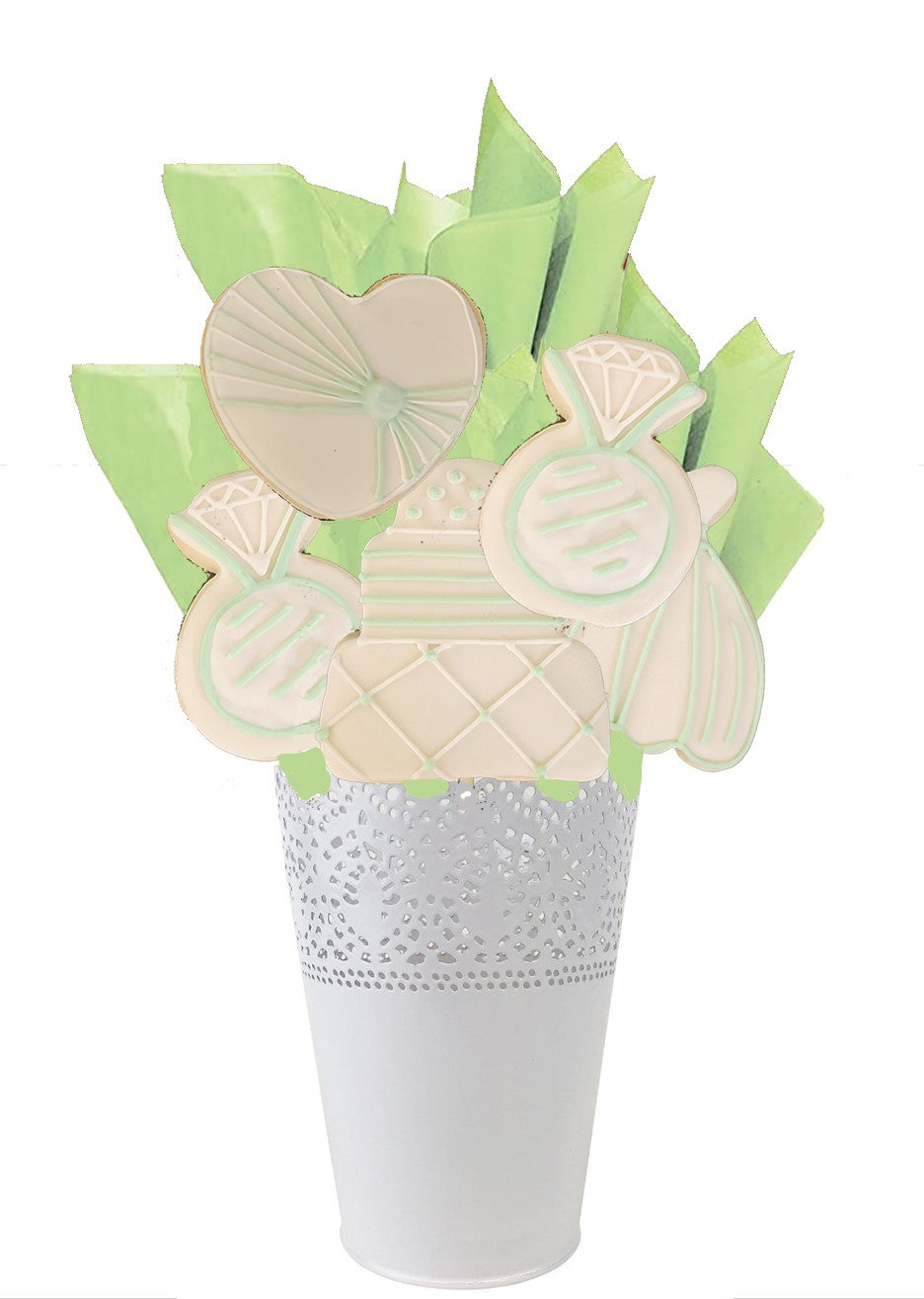 Blushing Bride Mint Cookie - Handcrafted Gourmet Delight from Extravagant Cookies Winnipeg| Blushing Bride - Mint | Online cookie store in Winnipeg | Winnipeg cookie store | Cookie gift store in Canada | Cookie store in Canada |