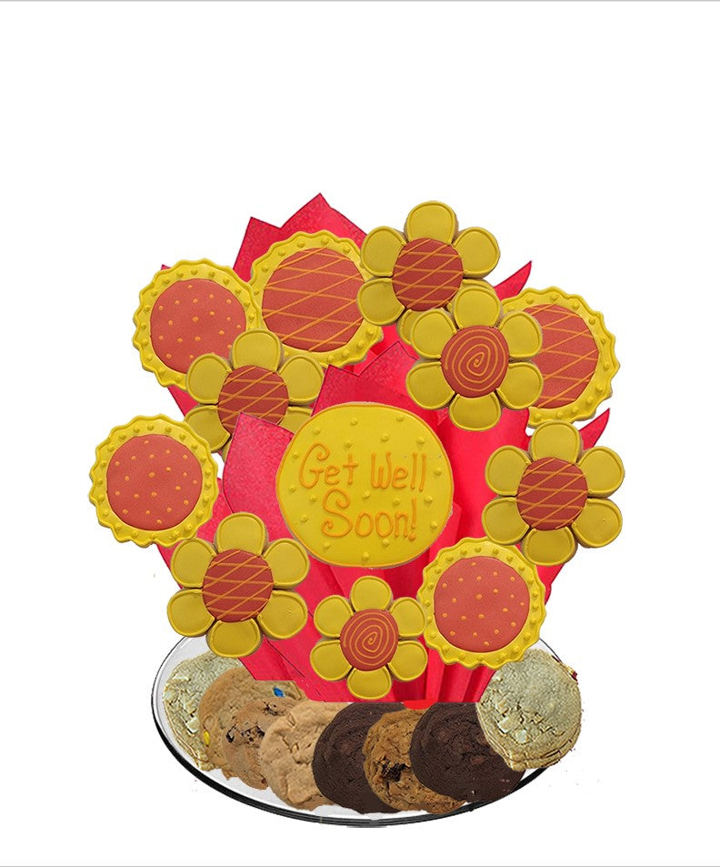 Get Well Cookie Tray Bouquet
