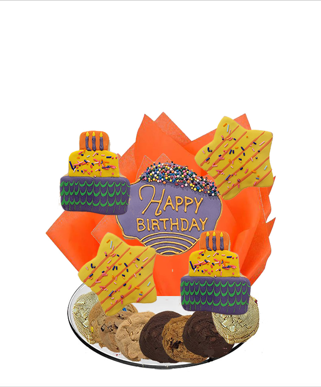 Happy Birthday Celebration Cookie Tray Bouquet | cookie shop winnipeg | cookies online Canada | extravagant cookies | online cookies in Canada | buy cookies online | best cookies in Canada