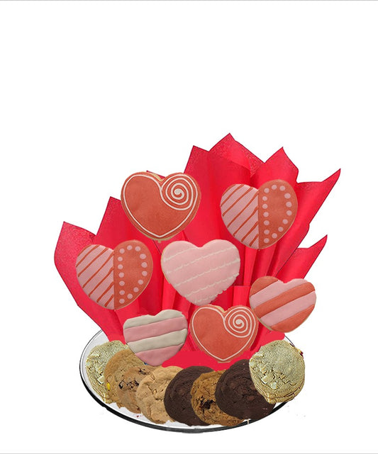 Queen of Heart Cookie Tray Bouquet