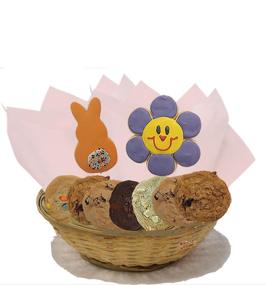 Some Bunny Loves Me Cookie Basket 2 or 7 Sugar Cookies