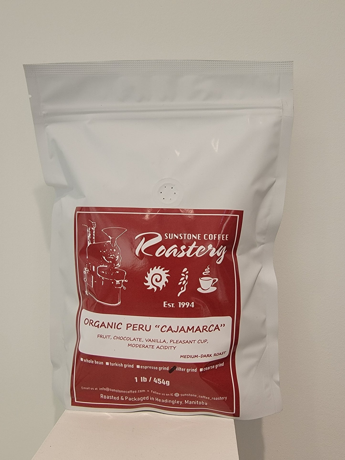 Sunstone 1lb Coffee Organic Peru "Cajamarca"