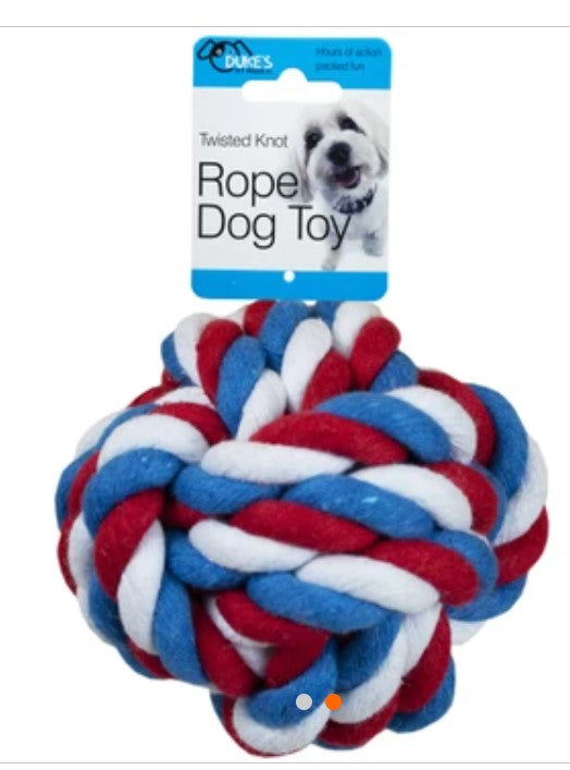 Knotted rope shop dog toy