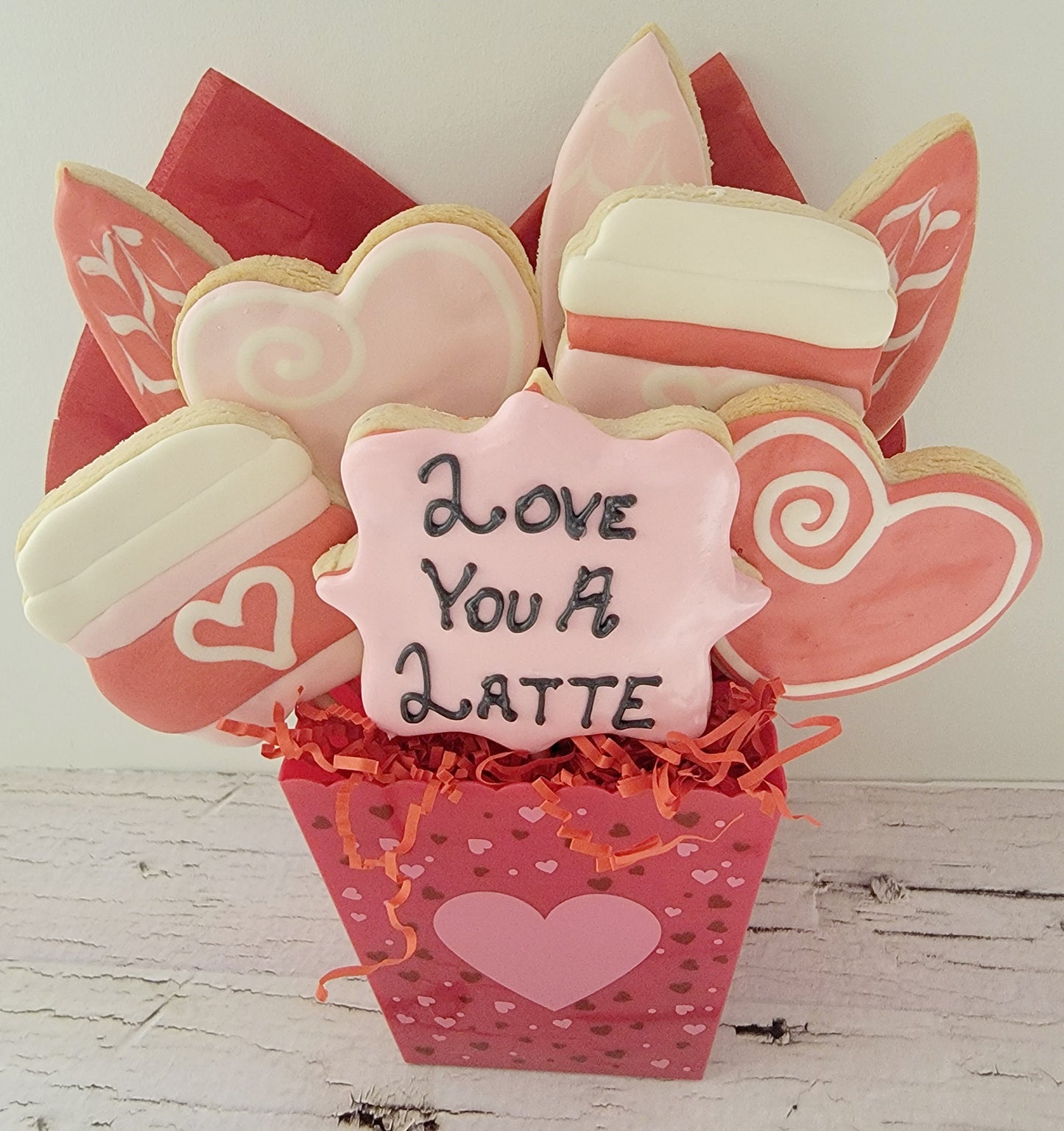 Love You a Latte Cookie Bouquet | Delicious Cookie Arrangement | Cookie Shop in Canada | Winnipeg's Finest Cookies | Gourmet Treats for Every Occasion | Indulge in Canadian Cookie Delights | Perfect Gift for Coffee Lovers | Handcrafted Cookies with Love | Satisfy Your Sweet Cravings with Extravagant Cookies | Unique Edible Gifts for Loved Ones | Premium Quality Cookies Made in Winnipeg | Order Now for Sweet Surprises