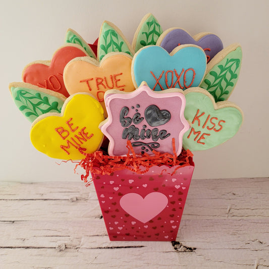 Conversation Hearts - Cookie Bouquet