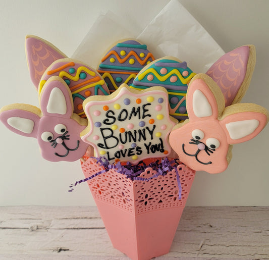 SomeBUNNY Loves You Cookie Bouquet