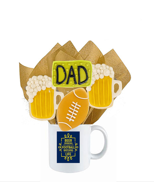 Football Dad Bouquet | Online cookie store Winnipeg | Cookie Bouquet online Winnipeg | Cookie store in Winnipeg | Cookie store in Canada