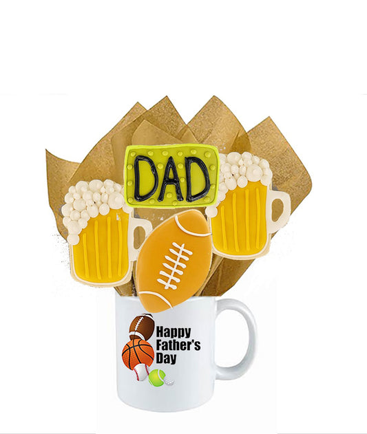 Happy Father's Day Sports Bouquet | Cookie Bouquet online Winnipeg | Cookie Bouquet online Canada | Cookie store in Winnipeg