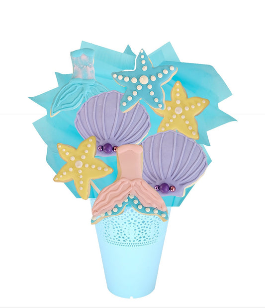 Under the Sea Themed Cookie Bouquet | cookie gift bouquets winnipeg | cookie store in winnipeg | cookies online canada | online cookie shop in Winnipeg | cookie delivery winnipeg | best cookies winnipeg