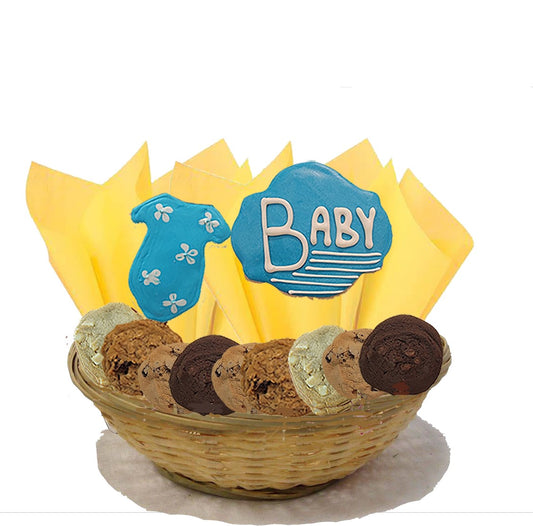 Bouncing Baby Boy - Cookie Basket 2 or 7 Sugar Cookies