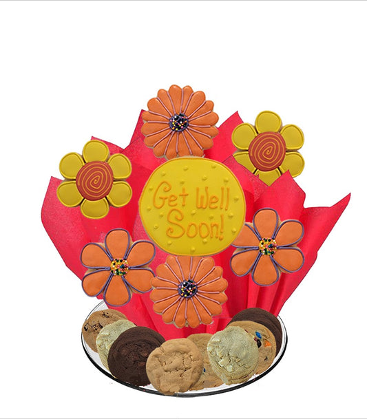 Get Well Cookie Tray Bouquet