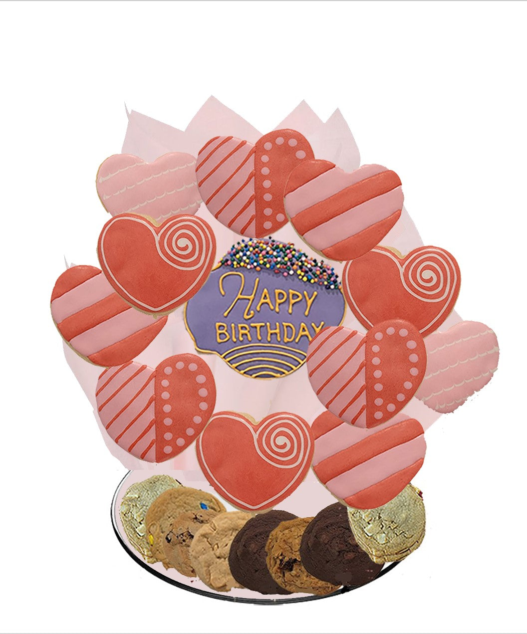 Happy Birthday Heart of Mine Cookie Tray Bouquet